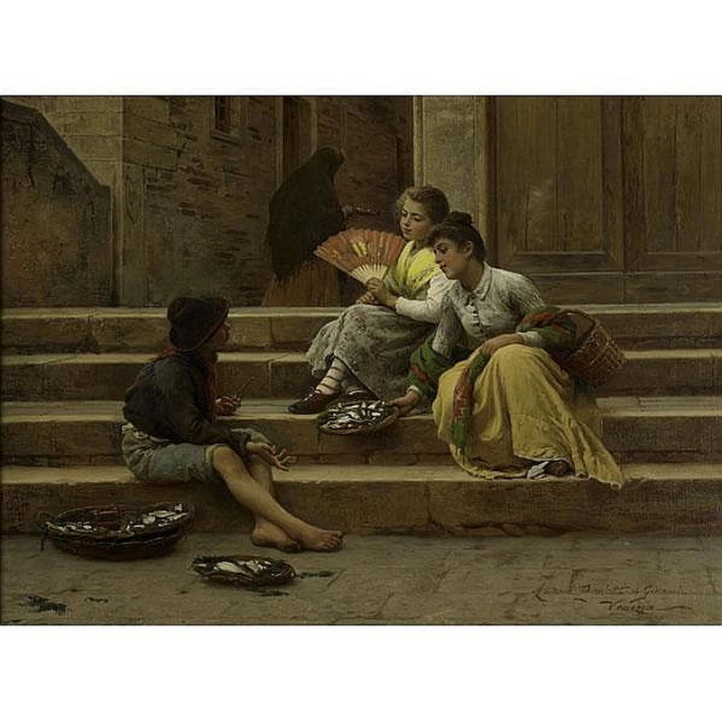 Il venditore di pesce a Venezia